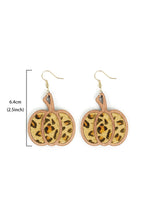 Multicolour Animal Print Pumpkin Shape Drop Earrings