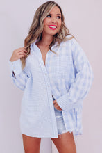 Pink Mix Checked Patchwork Long Sleeve Shirt