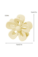 Camel Sweet Hollowed Flower Shape Claw Clip