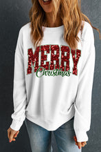 Beige MERRY Christmas Graphic Crewneck Pullover Sweatshirt