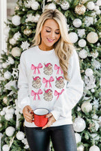 Beige Santa Claus Bowknot Pattern Christmas Sweatshirt