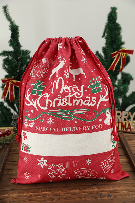 Bolsa de regalo grande con cordón navideño 50*66cm