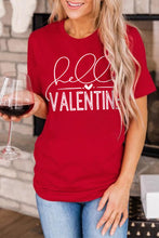 Camiseta con estampado de letras Hello Valentine