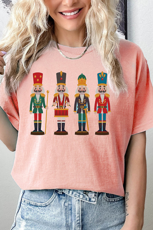 Pink Cute Nutcracker Graphic Crewneck Christmas T Shirt