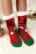 Calcetines térmicos con estampado de árbol de Navidad negro