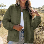 Jungle Green Floral Quilted Jacket