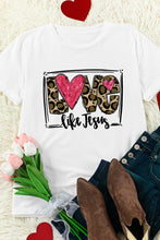 White LOVE Like Jesus Graphic Crew Neck Tee