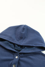 Batwing Sleeve Pocketed Henley Hoodie