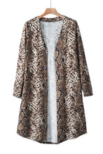 Snake Print Long Cardigan