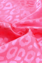 2 piezas Conjunto de pijama de manga larga de satén con estampado de leopardo