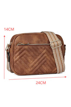 Chestnut Quilted Faux Leather Crossbody Bag 22*6*16cm