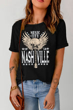 Vintage Music City Graphic Print T Shirt