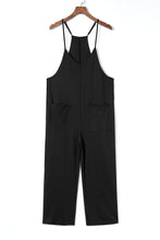 Pocketed Adjustable Spaghetti Strap Straight Leg Jumpsuit