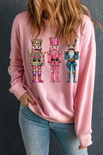 Pink Shimmer Nutcracker Graphic Christmas Pullover Sweatshirt