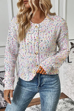 White Multicolor Confetti Sweater Cardigan