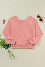 Pale Chestnut Bowknot Dewback Round Neck Sweatshirt