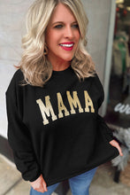 Khaki MOM MODE Leopard Print Long Sleeve Sweatshirt