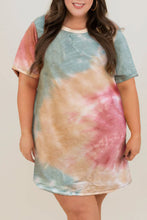 Tie-dye Round Neck Short Sleeve Top