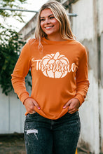 HELLO PUMPKIN SEASON Graphic Print Long Sleeve Top