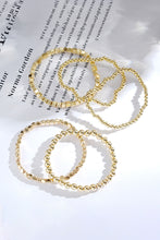 Gold Plated Cube Beaded 5 Pcs Bracelet Set