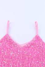 Sequin Adjustable Straps Tank Top