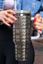 Fiery Red Houndstooth Pattern Stainless Steel Tumbler 40oz