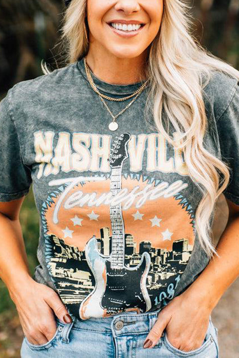 NASHVILLE Tennessee Vintage Music Graphic Tee