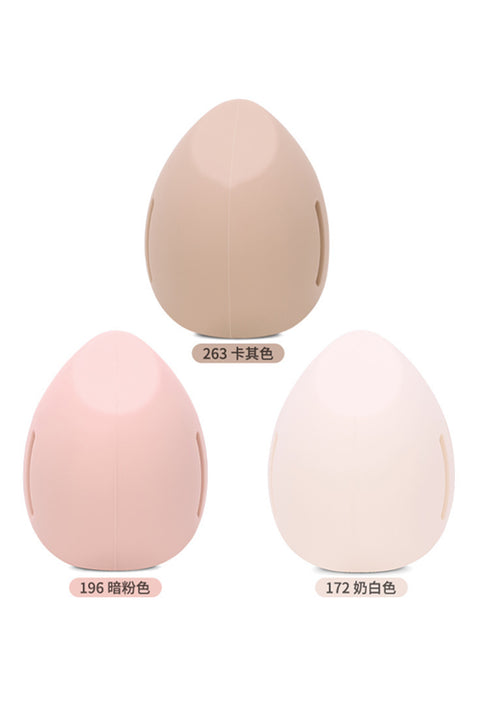 Apricot Pink Hollow Out Silicone Makeup Sponge Storage Bow