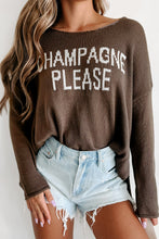 Desert Palm Champagne Please Graphic Sweater