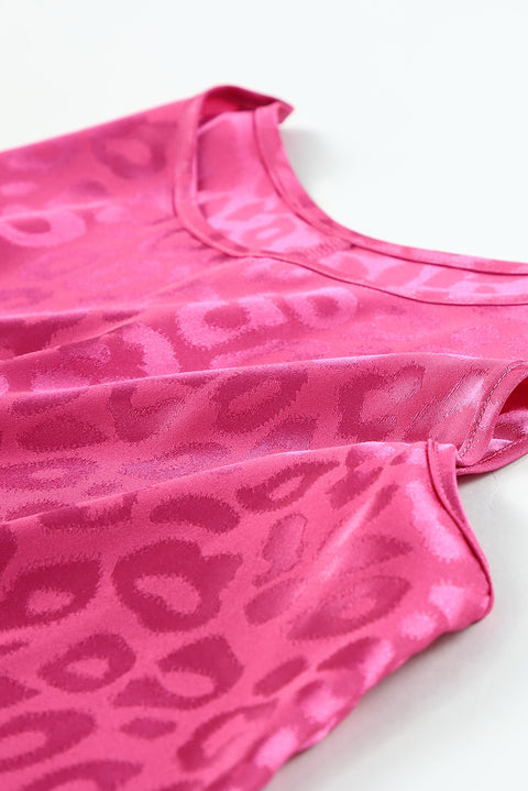 Satin Leopard Tank Top