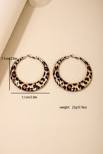 Brown Bold Leopard Ring Hoop Earrings