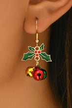 Gold Plated Christmas Jingle Bell Hook Earrings