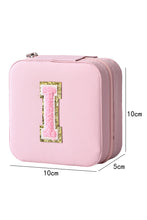 Pink Portable Initial Jewelry Box