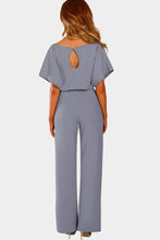 Gray Oh So Glam Belted Wide Leg Jumpsuit