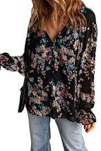 Blusa de gasa con estampado de flores silvestres