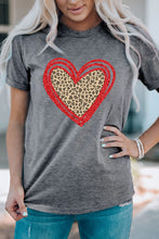 Camiseta con estampado de corazón y lentejuelas