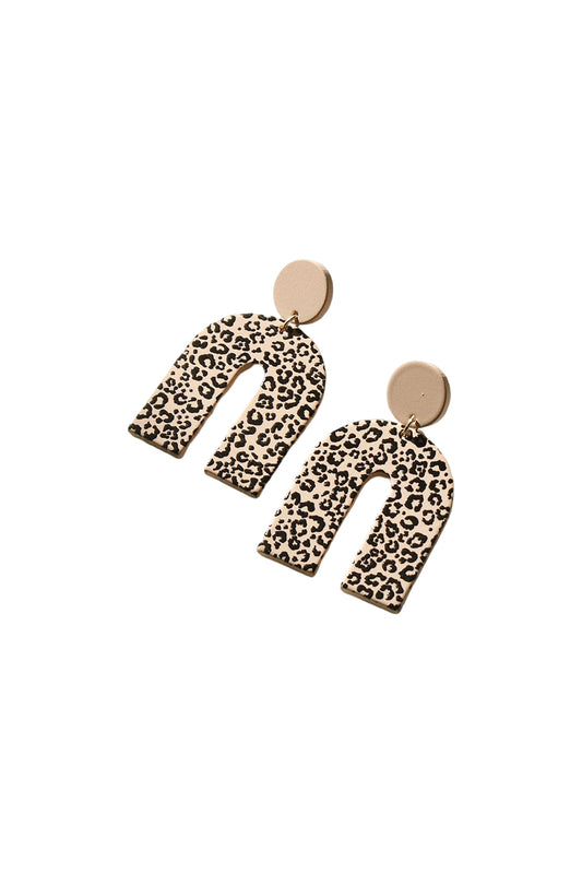 Neutral Animal Print U Shaped Earrings