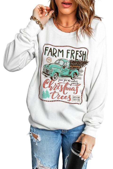 MERRY and BRIGHT Leopard Print Pullover Sweatshirt