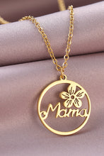 Gold Special Gift Floral Mama Letter Necklace