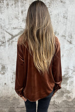 Chestnut Chest Pocket Velvet Shirt