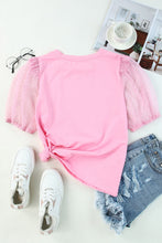 Tulle Puff Sleeve Top