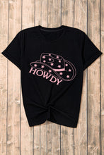 Black Cowboy Hat HOWDY Graphic T Shirt