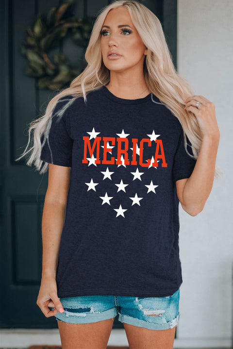 America Honey Graphic Short Sleeve Top