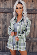 Pink Plaid Button Up Patch Pocket Shirt