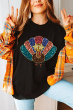 Black Glitter Turkey Graphic Thanksgiving T Shirt