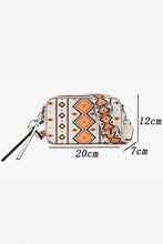 White Western Aztec Print PU Leather Square Single Shoulder Bag