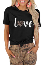 Camiseta con estampado de corazón y lentejuelas