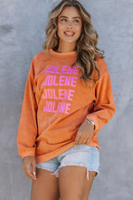 Sudadera oversize con cordón de canalé JOLENE naranja 