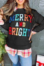 Bright White Merry And Bright Cable Knit Pullover Sweatshirt