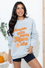 Gray Pumpkin Spice Makes Mama Nice Round Neck Sweatshirt